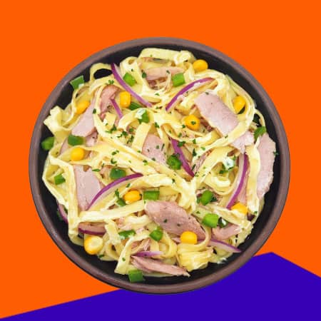Tallarin con atun y mayonesa
